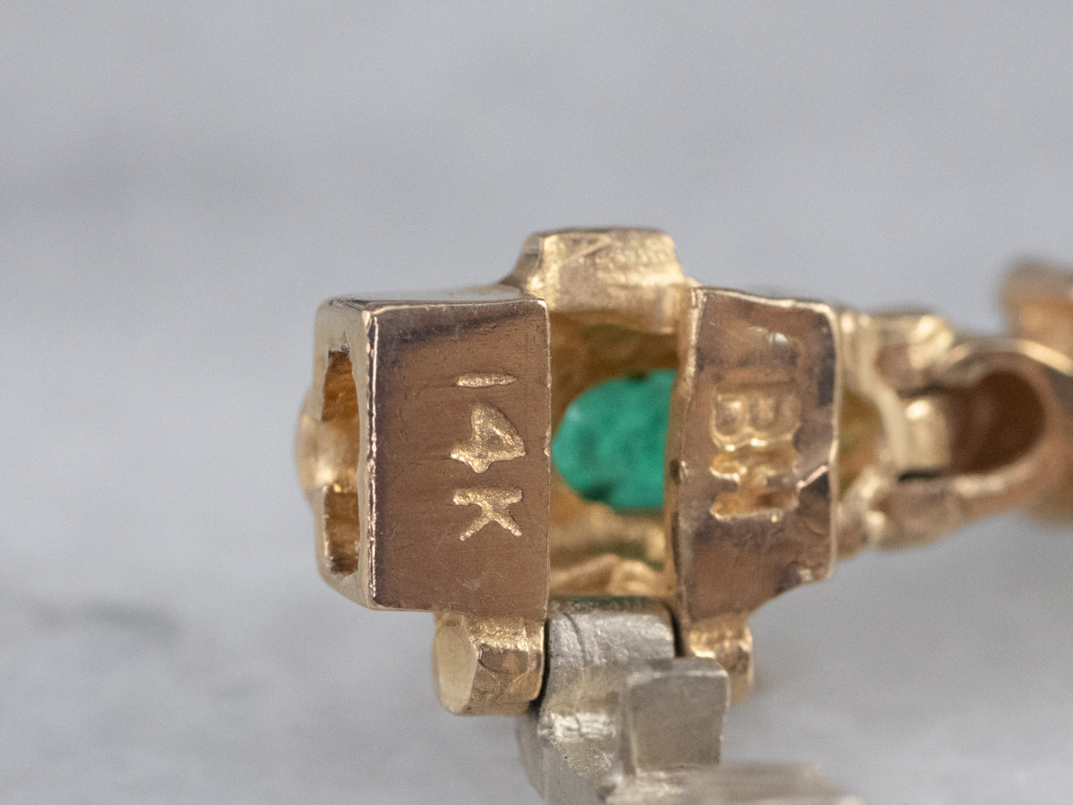 Emerald Diamond Gold Tennis Bracelet