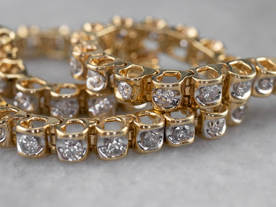 Yellow Gold Diamond Tennis Bracelet