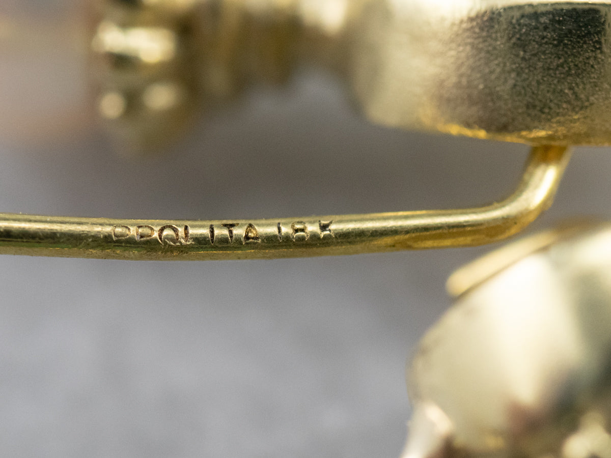 Ippolita 18K Gold Pearl and Diamond Drop Earrings