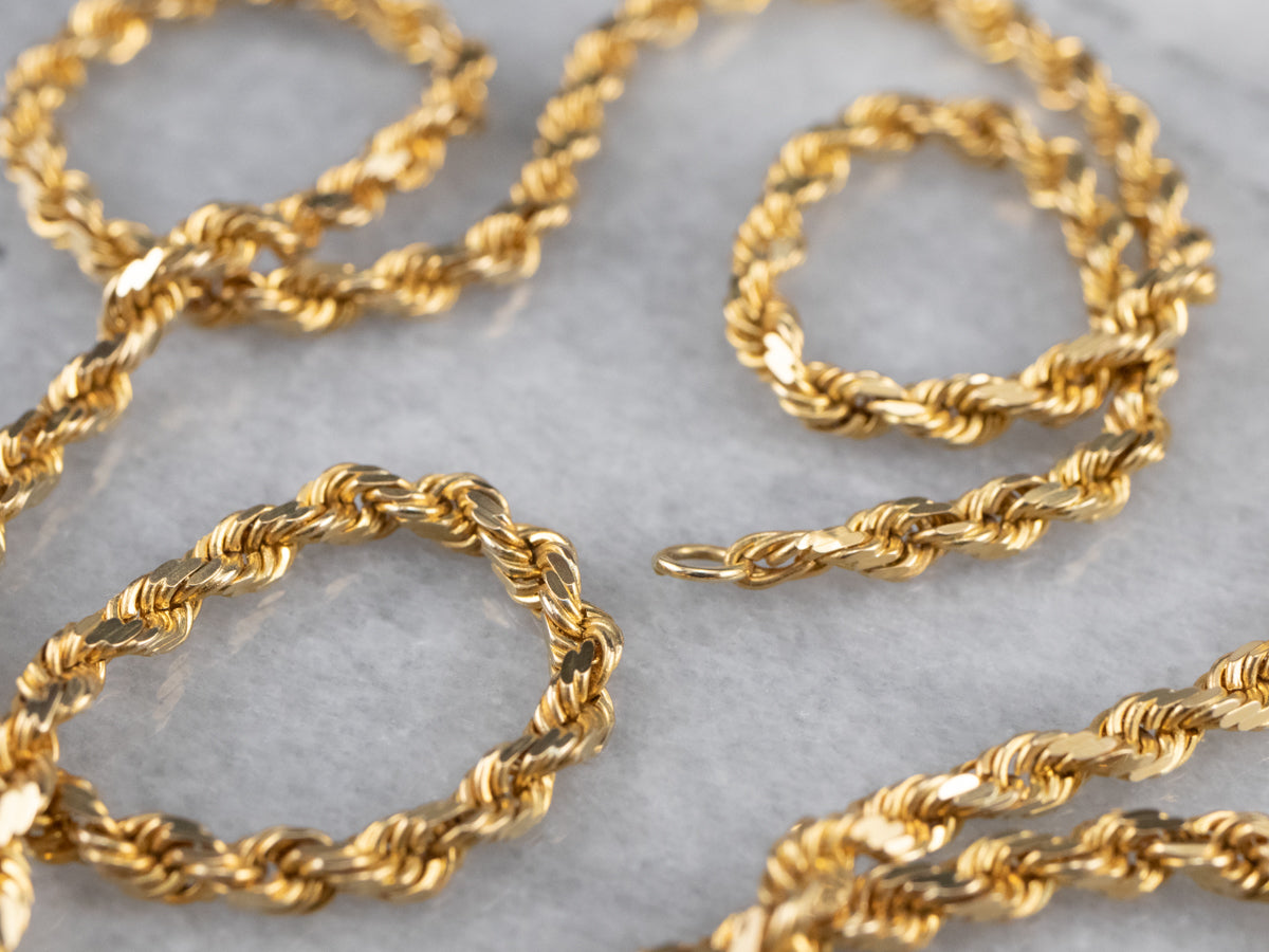 French Rope Style Chain 14K Gold French Rope Chain - Market Square Jewelers