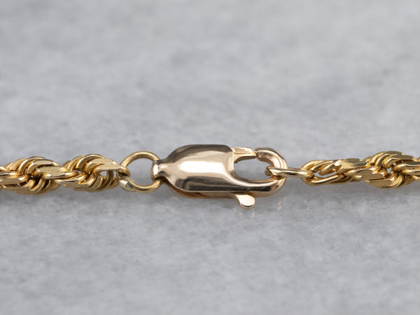 French Rope Style Chain 14K Gold French Rope Chain - Market Square Jewelers