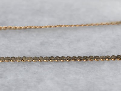 Long Gold Flat Serpentine Chain