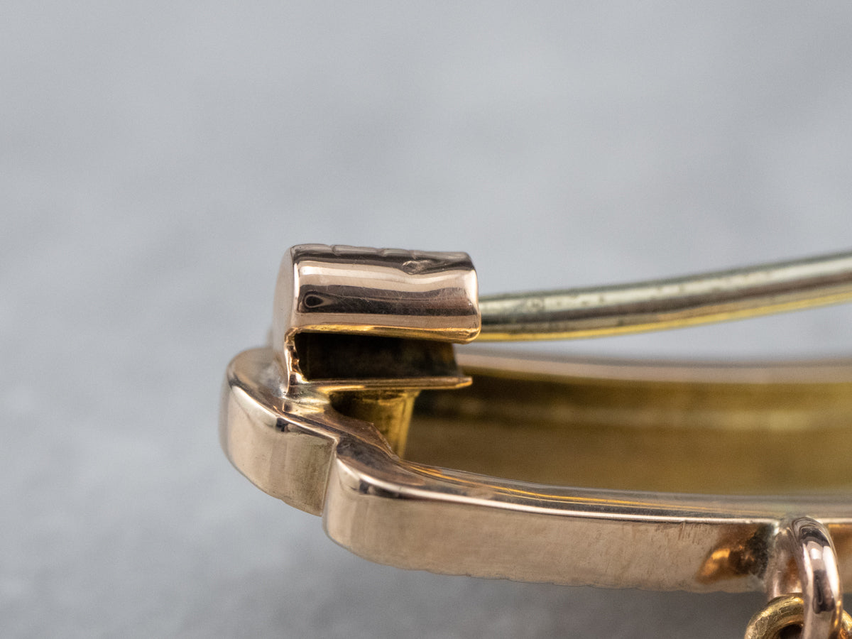 Antique "Gussie" Gold Bar Pin