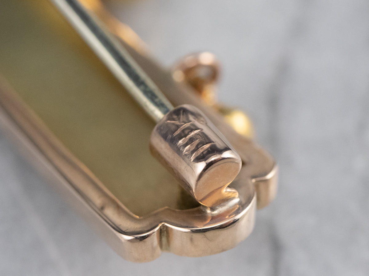 Antique "Gussie" Gold Bar Pin