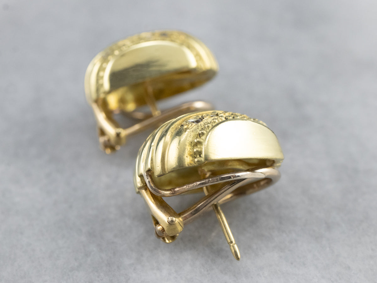 Diamond 18K Gold Stud Earrings