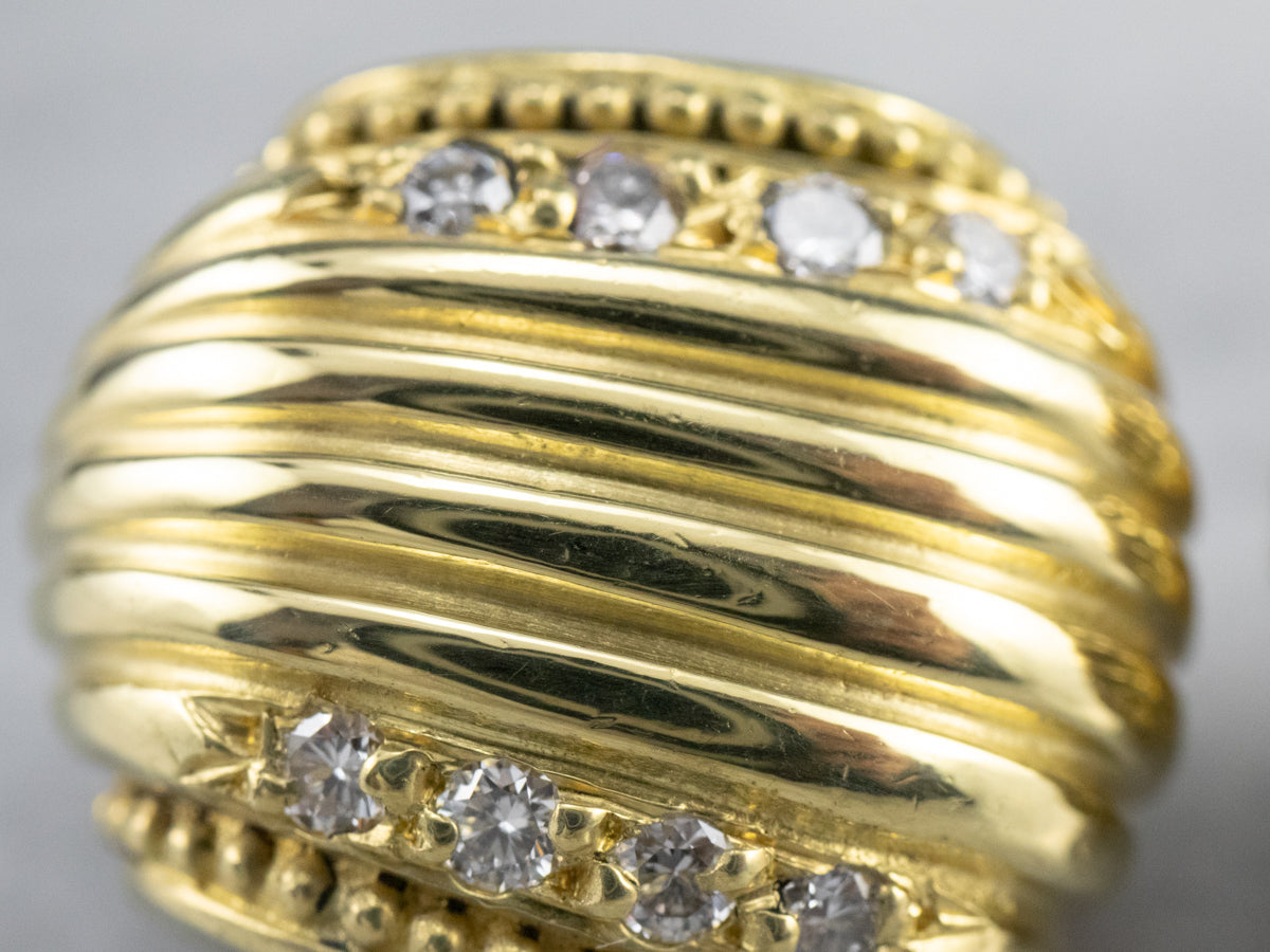 Diamond 18K Gold Stud Earrings