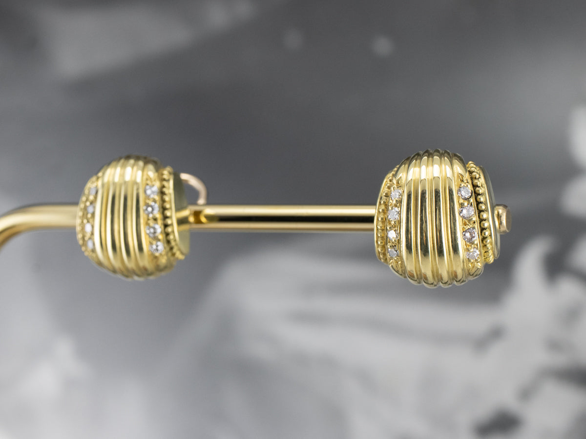 Diamond 18K Gold Stud Earrings