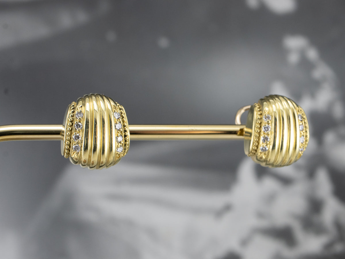 Diamond 18K Gold Stud Earrings