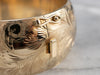 Wide Gold Engraved Floral Bangle Bracelet