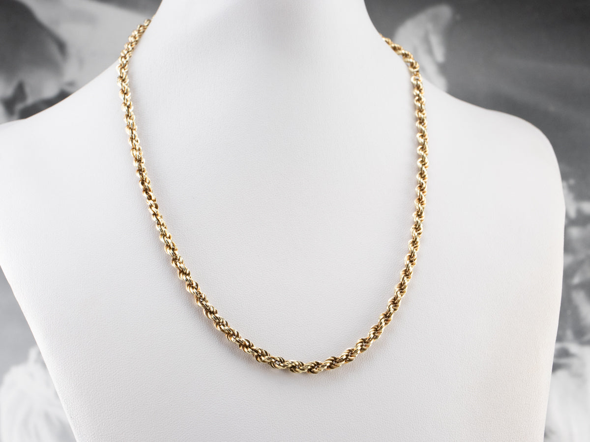 Chunky Gold Rope Twist Chain
