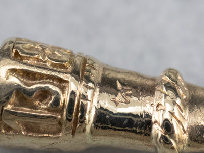 Detailed 14K Gold Mano Figa Charm Pendant