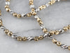 Two Tone Gold Fancy Beaded Necklace