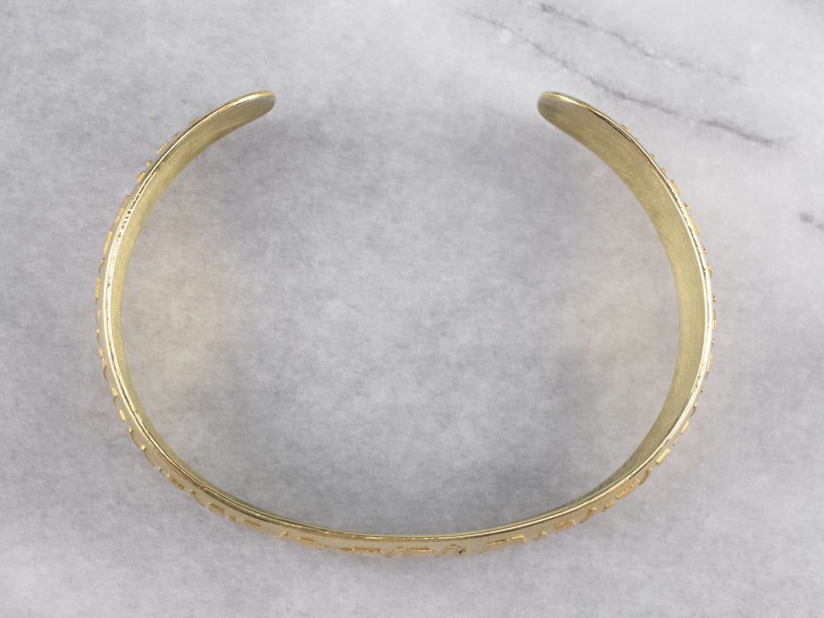 Signed Lisa Ceccorulli High Karat Gold Cuff Bracelet