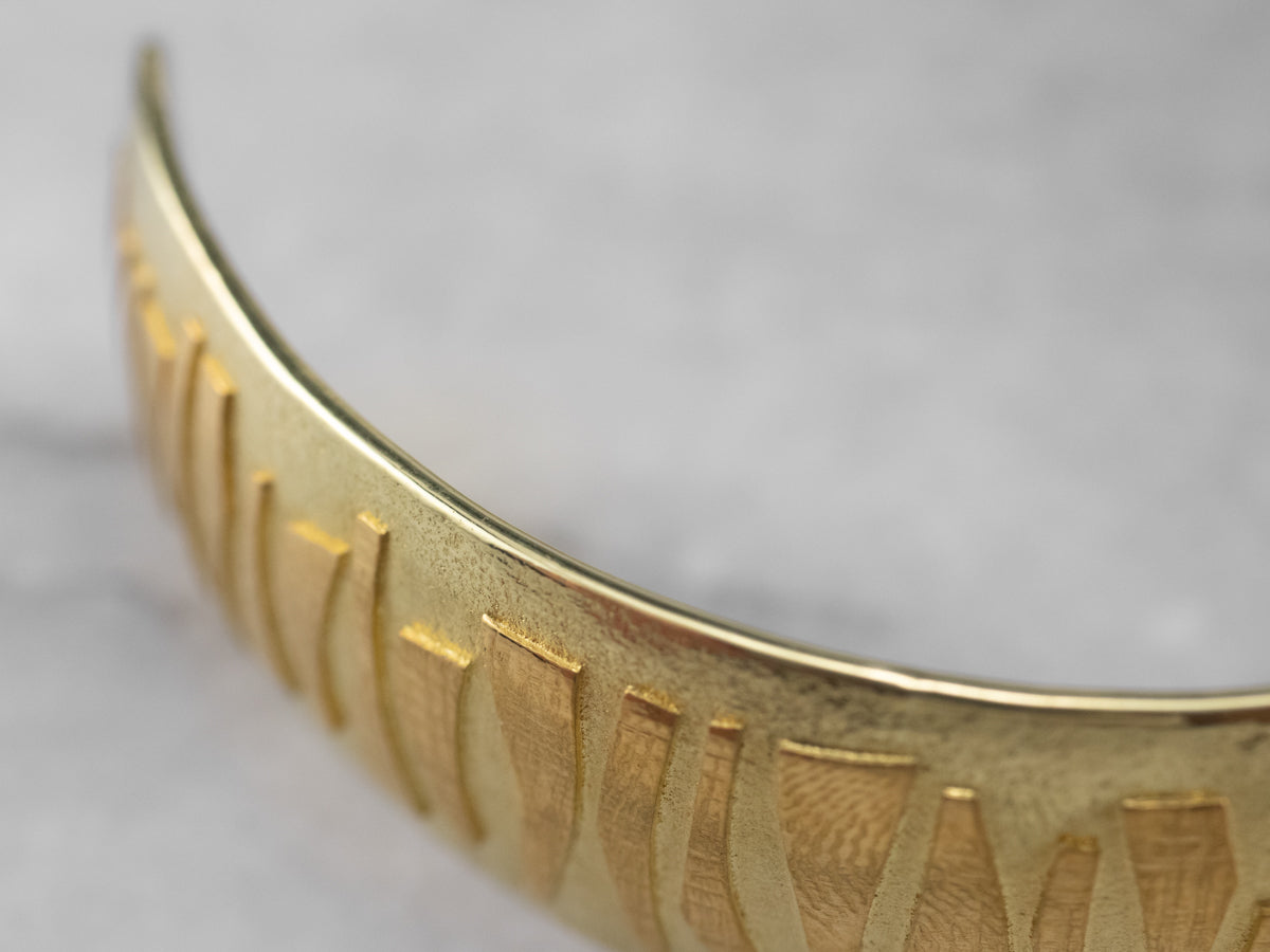 Signed Lisa Ceccorulli High Karat Gold Cuff Bracelet