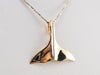 14K Gold Whale Tail Pendant