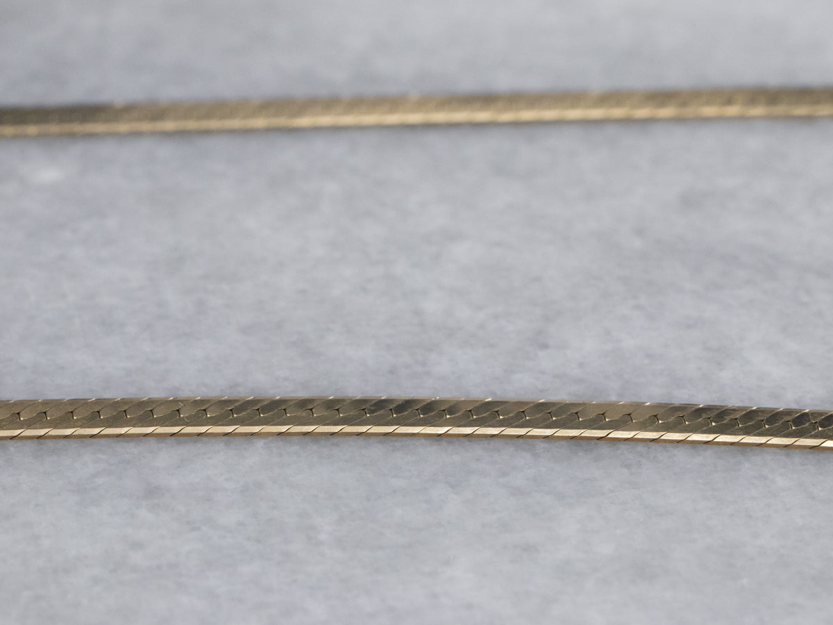 Cadena de espiga de oro de 14 quilates