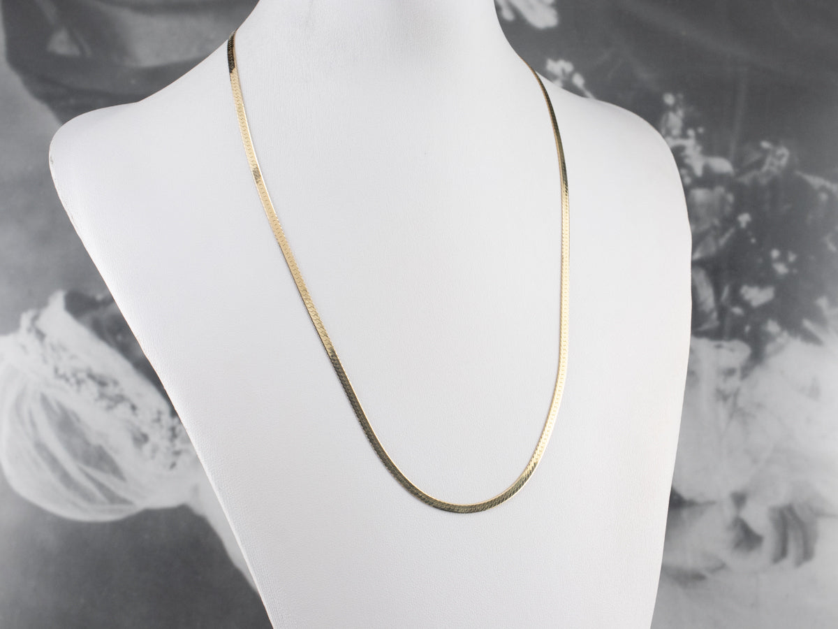 Cadena de espiga de oro de 14 quilates