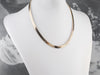 Heavy Gold Herringbone Chain Necklace
