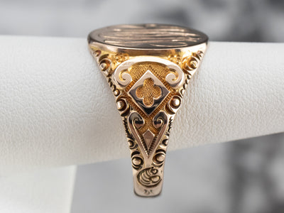 Antique Ostby Barton "JON" Gold Signet Ring
