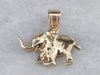 Happy Elephant Gold Pendant