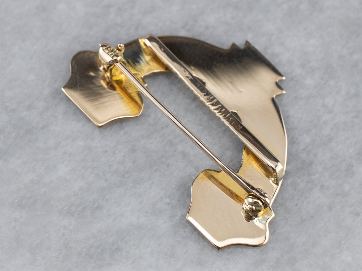 Vintage Grecian Gold Sash Pin