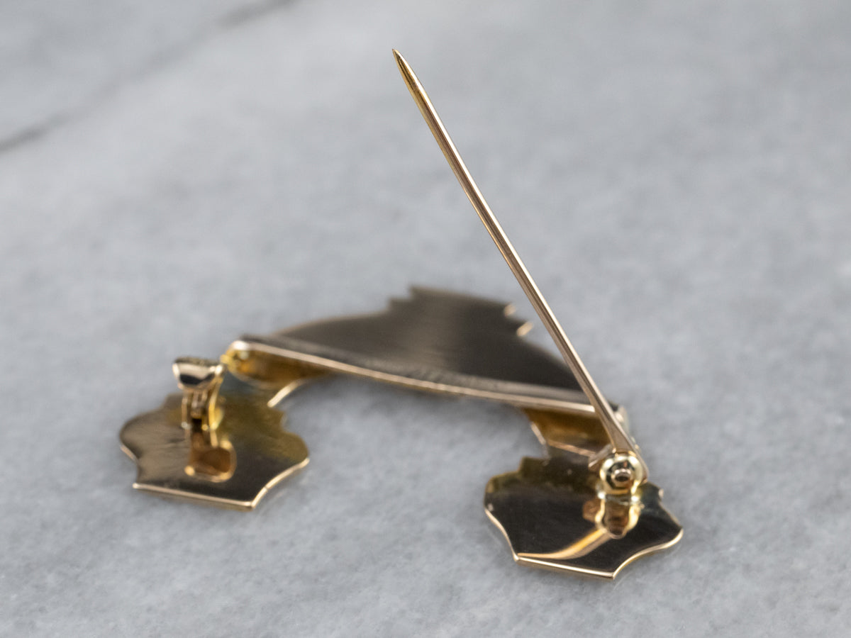 Vintage Grecian Gold Sash Pin