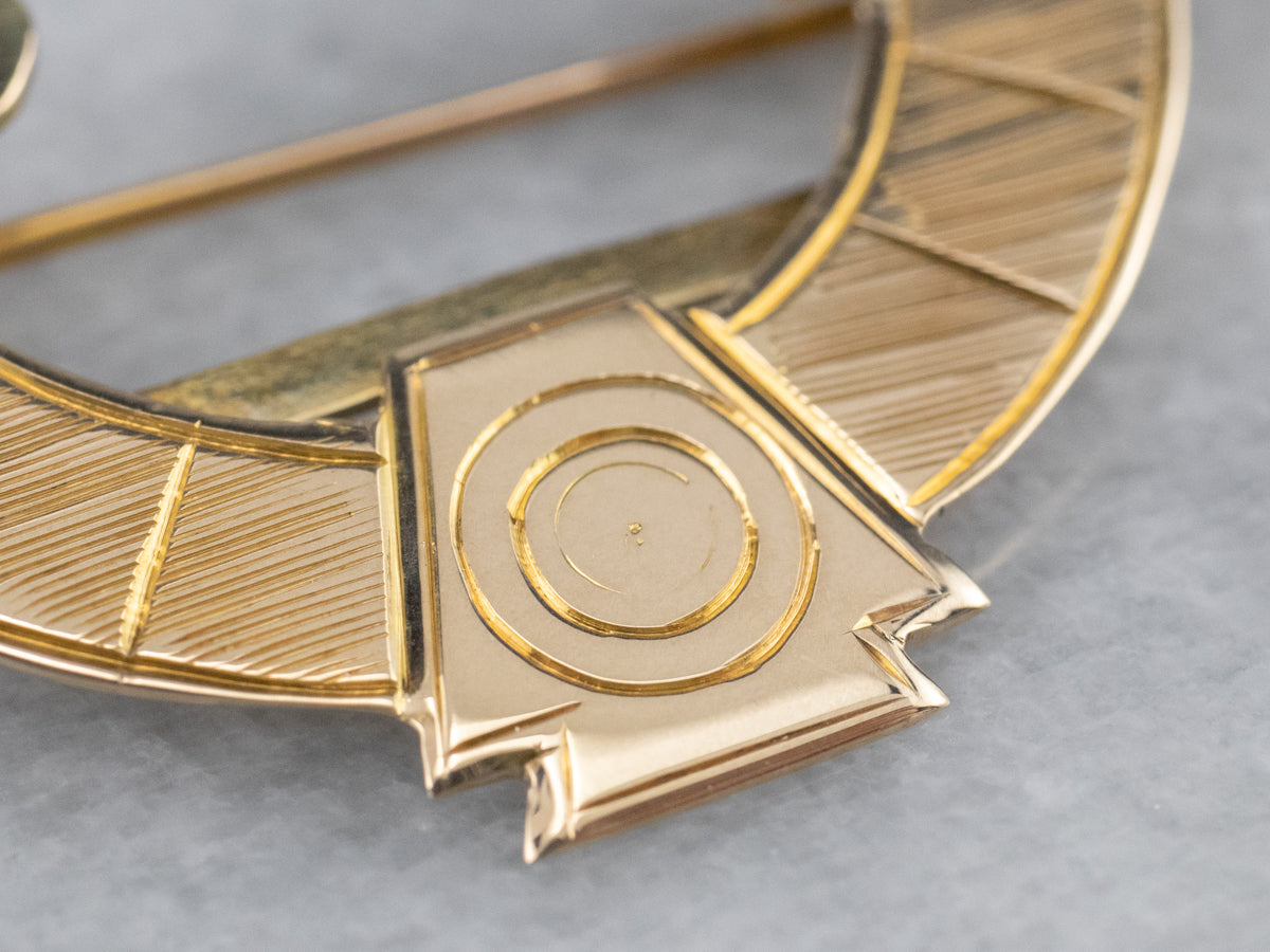 Vintage Grecian Gold Sash Pin