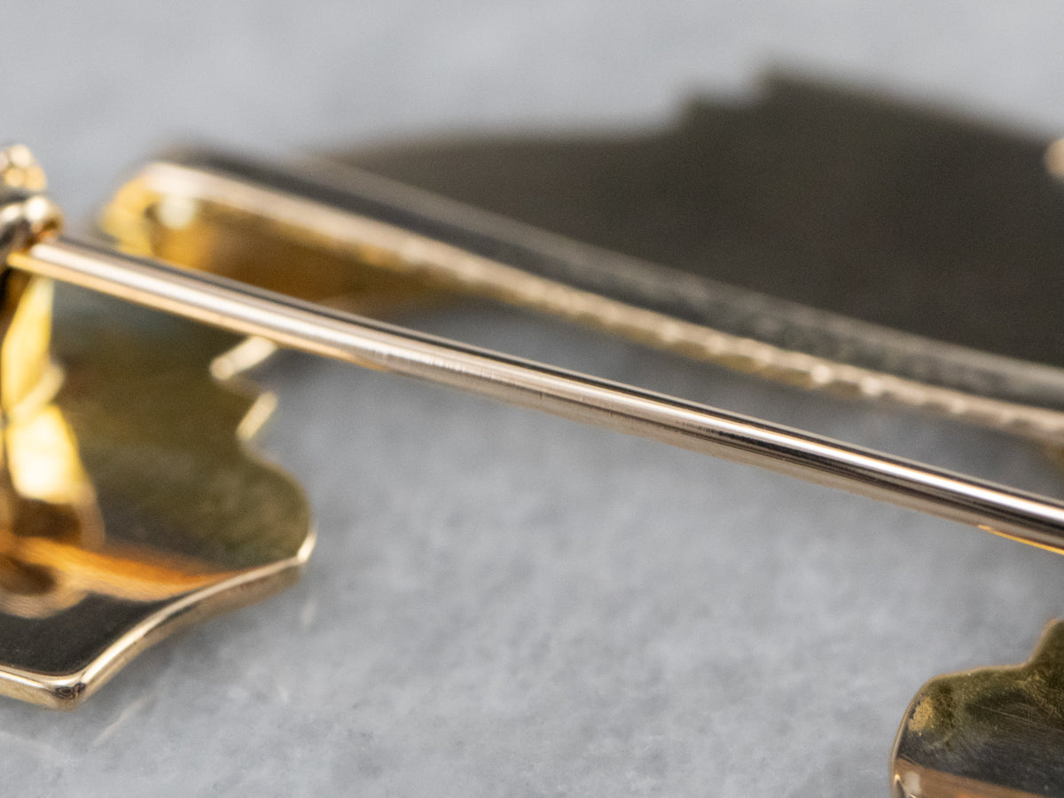 Vintage Grecian Gold Sash Pin