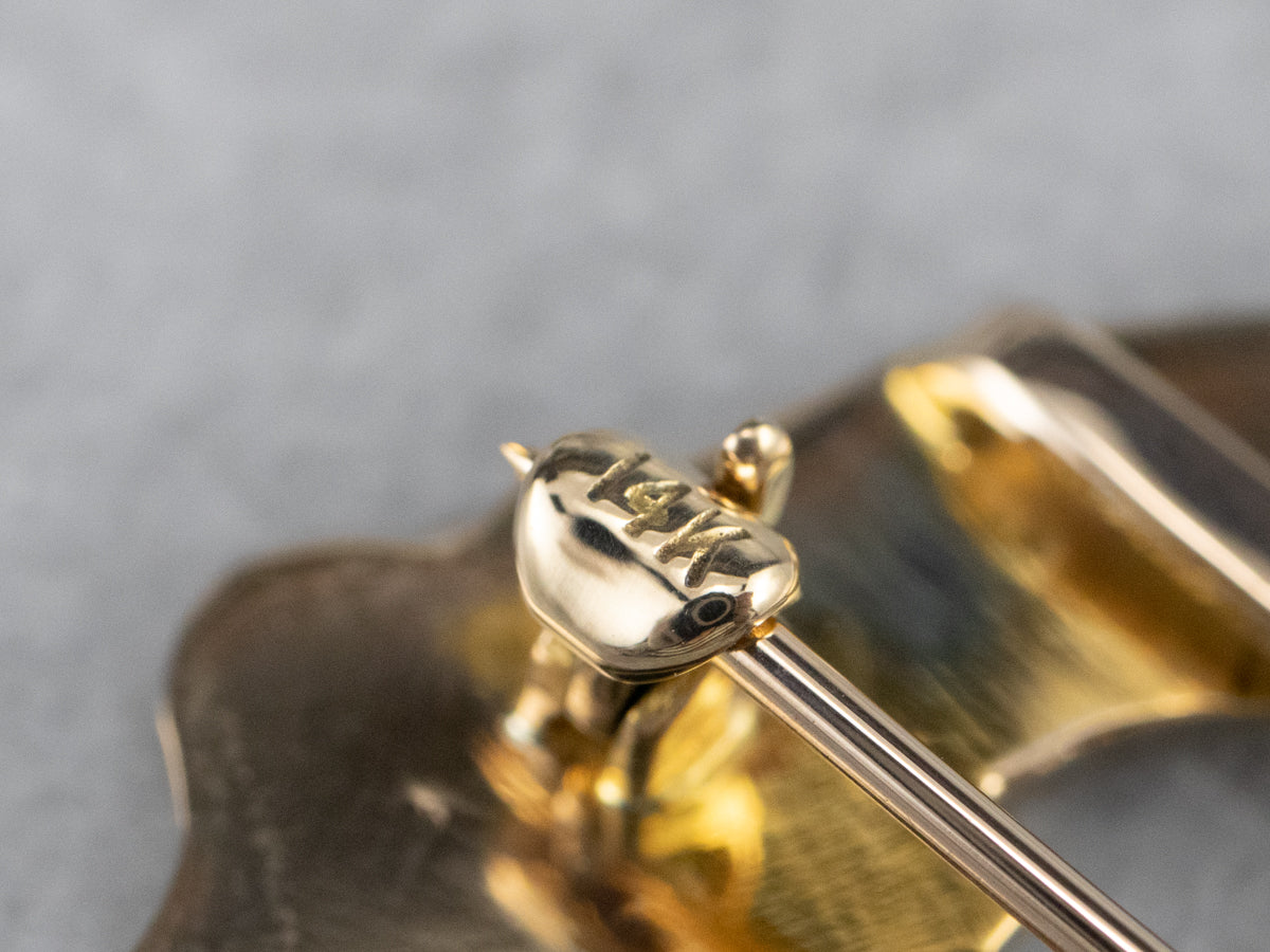 Vintage Grecian Gold Sash Pin