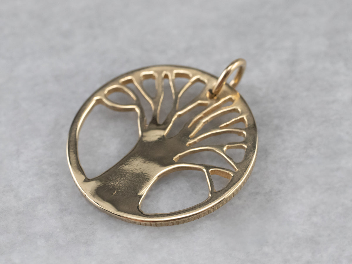 Yellow Gold Tree of Life Pendant