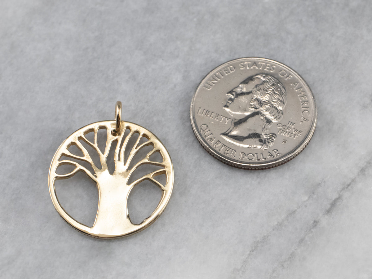 Yellow Gold Tree of Life Pendant