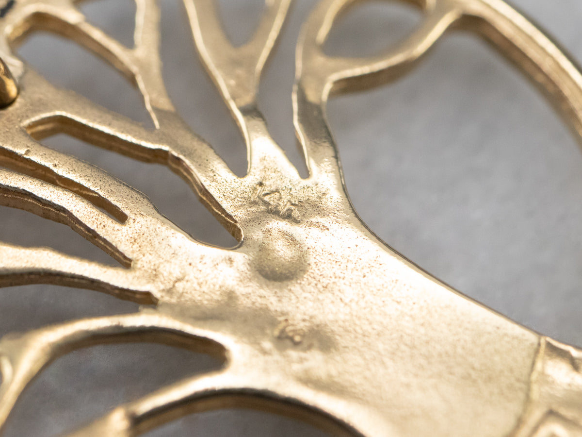 Yellow Gold Tree of Life Pendant