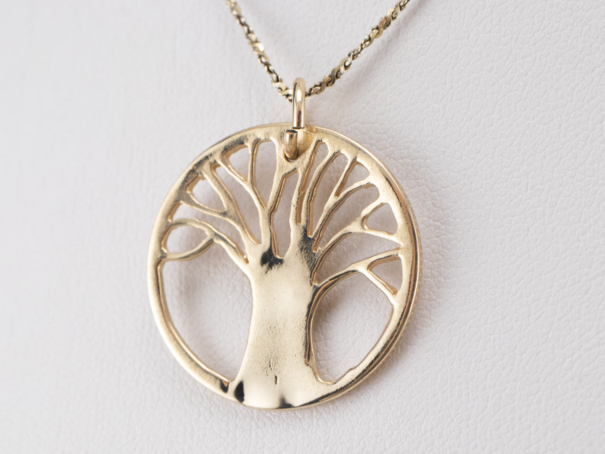 Yellow Gold Tree of Life Pendant