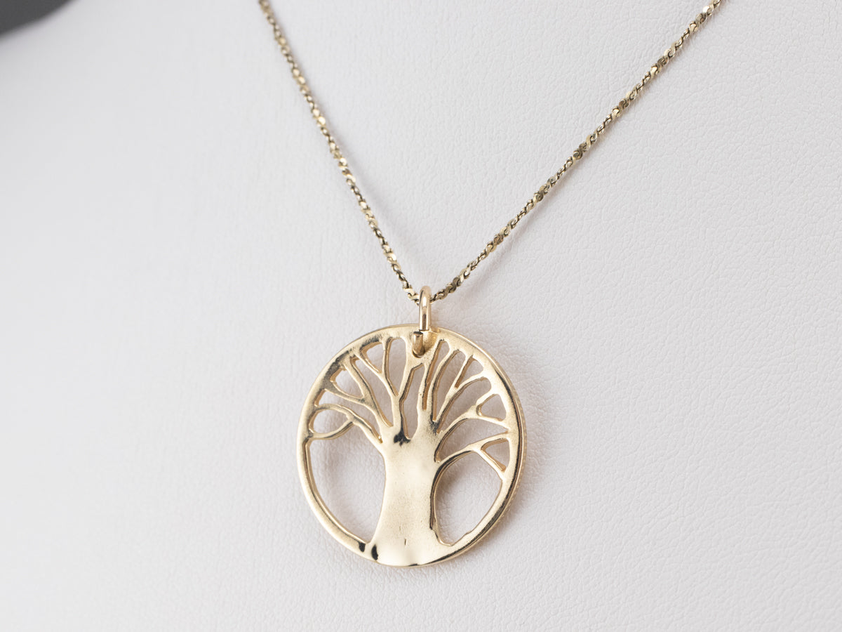 Yellow Gold Tree of Life Pendant