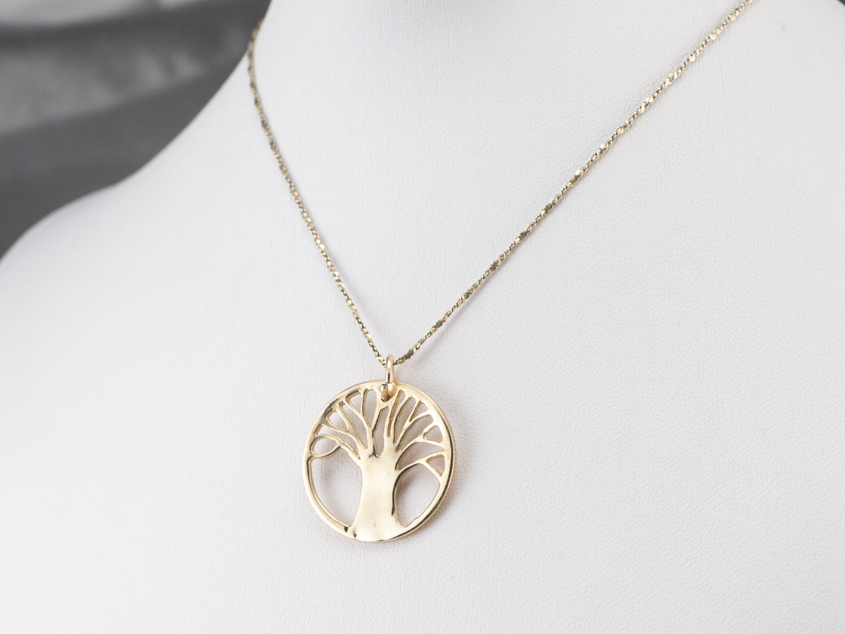Yellow Gold Tree of Life Pendant
