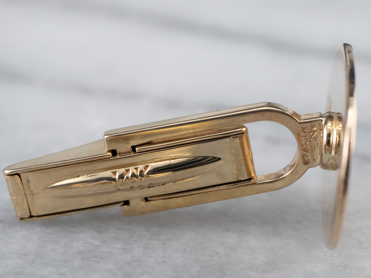 Ornate Antique "BI" Monogram Gold Cufflinks