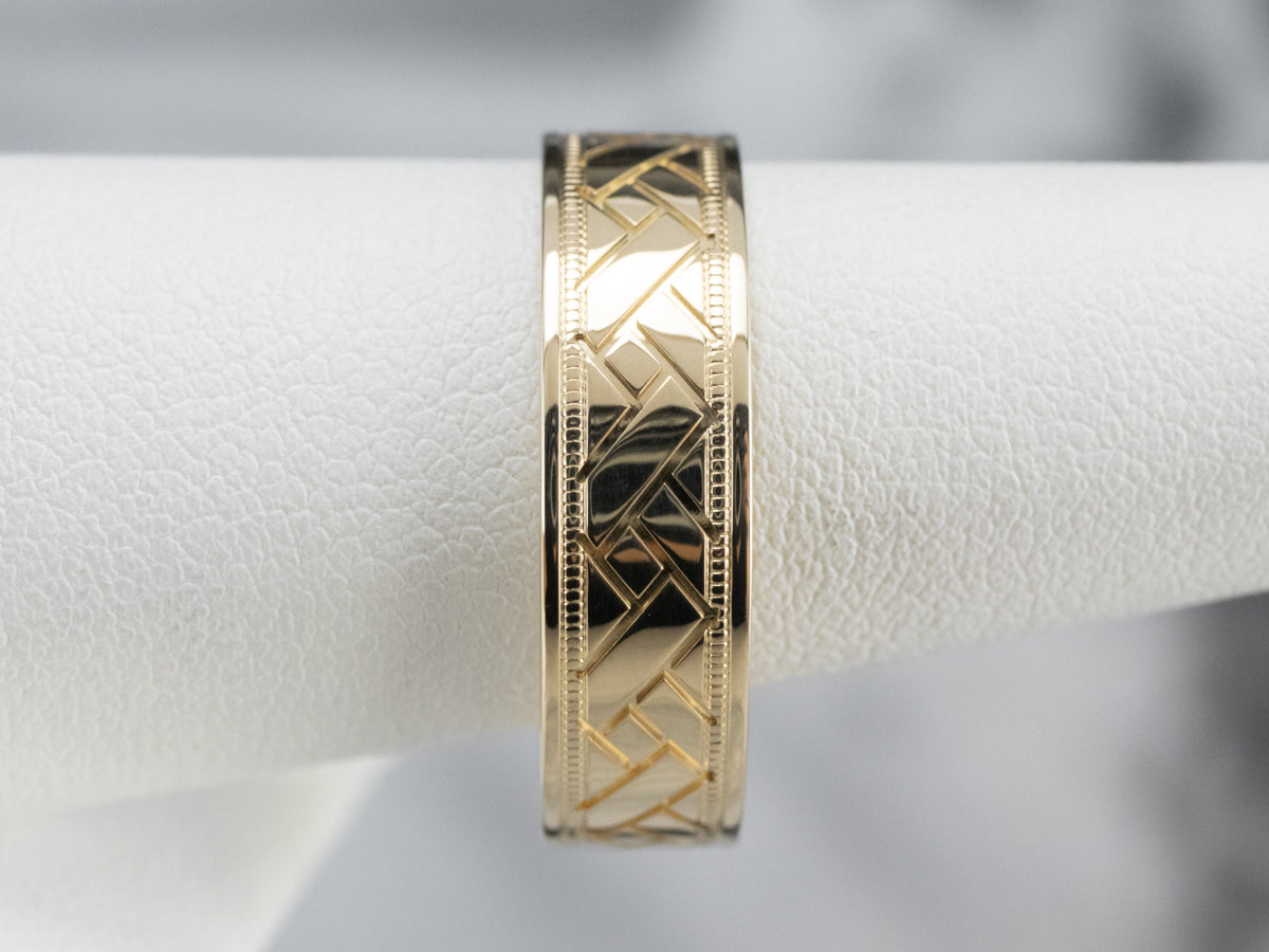 Braided Yellow Gold Pattern Band