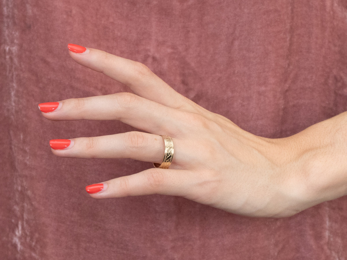 Braided Yellow Gold Pattern Band