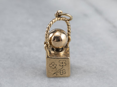 Vintage Gold Perfume Charm Pendant