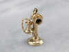 Old Fashioned Telephone Gold Charm