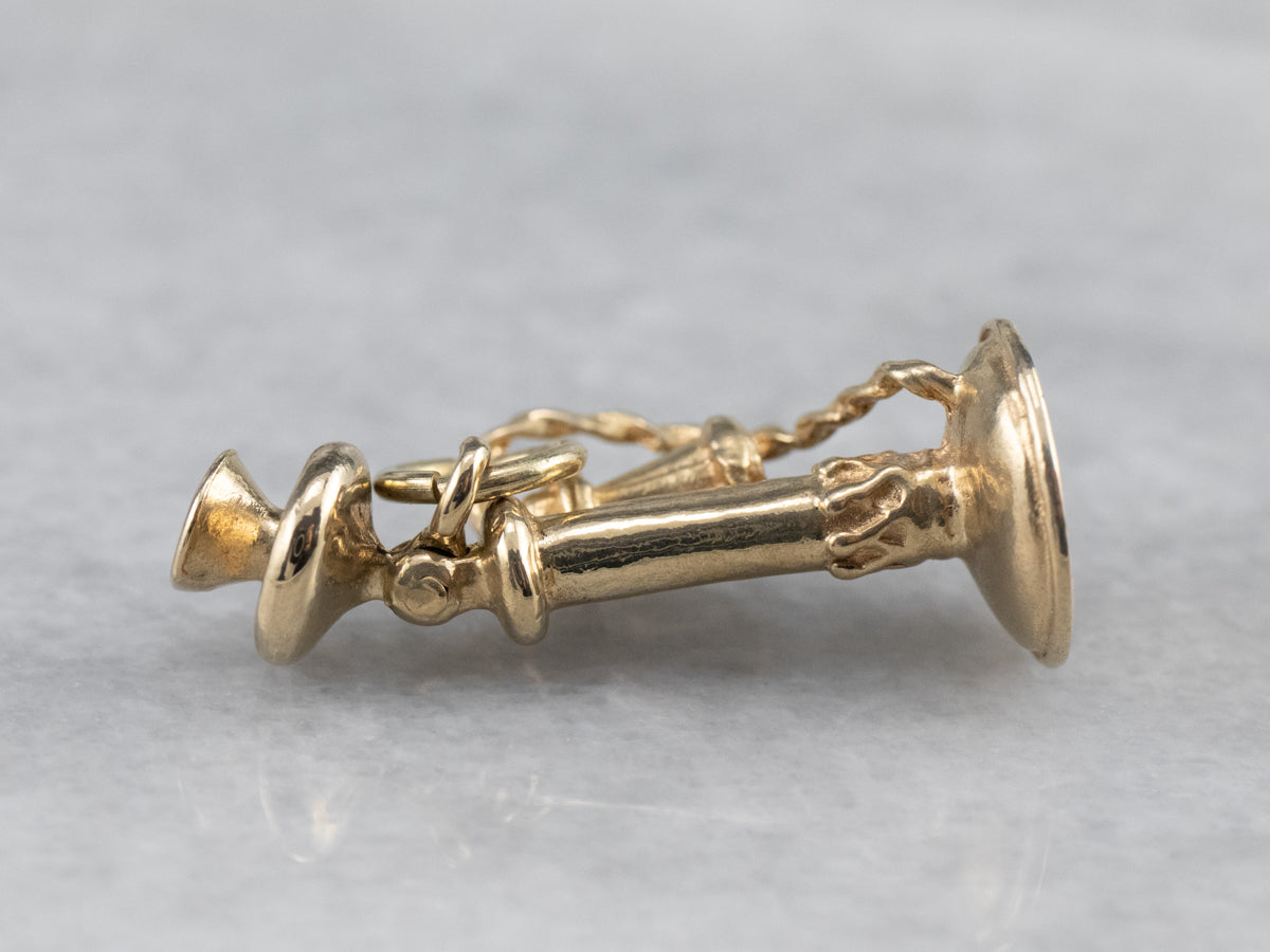 Old Fashioned Telephone Gold Charm
