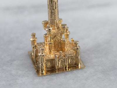 14K Gold Chicago Water Tower Charm