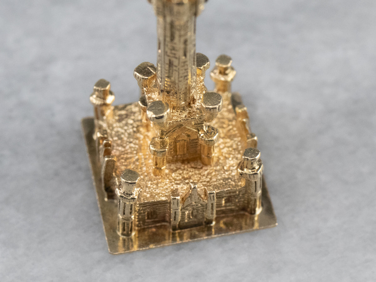14K Gold Chicago Water Tower Charm