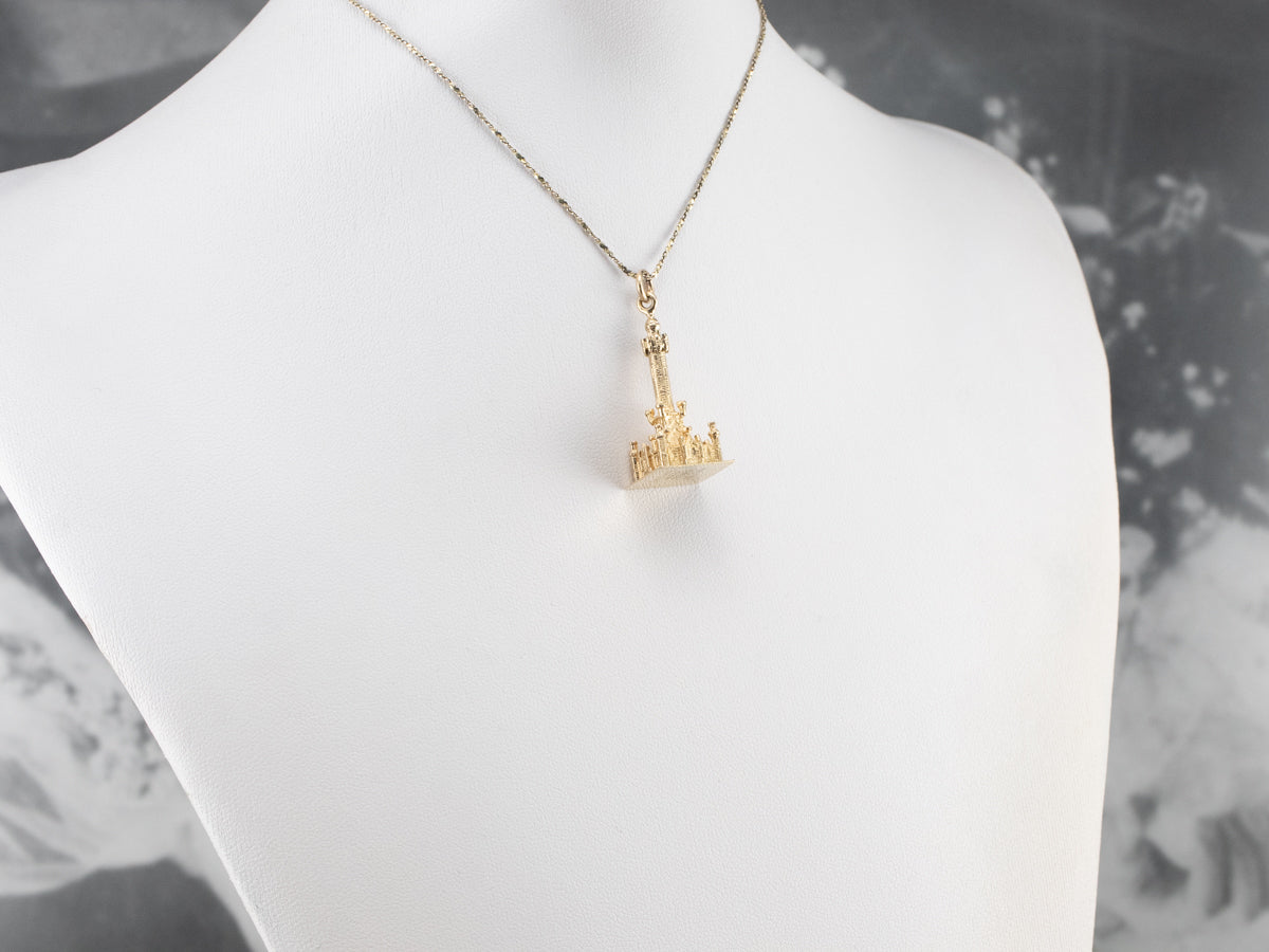 14K Gold Chicago Water Tower Charm