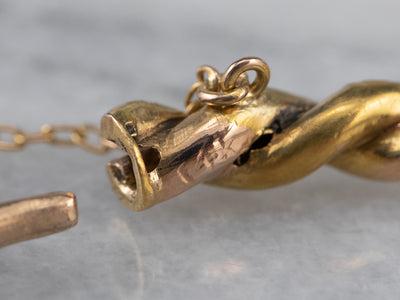 Victorian Twisted Gold Bangle Bracelet
