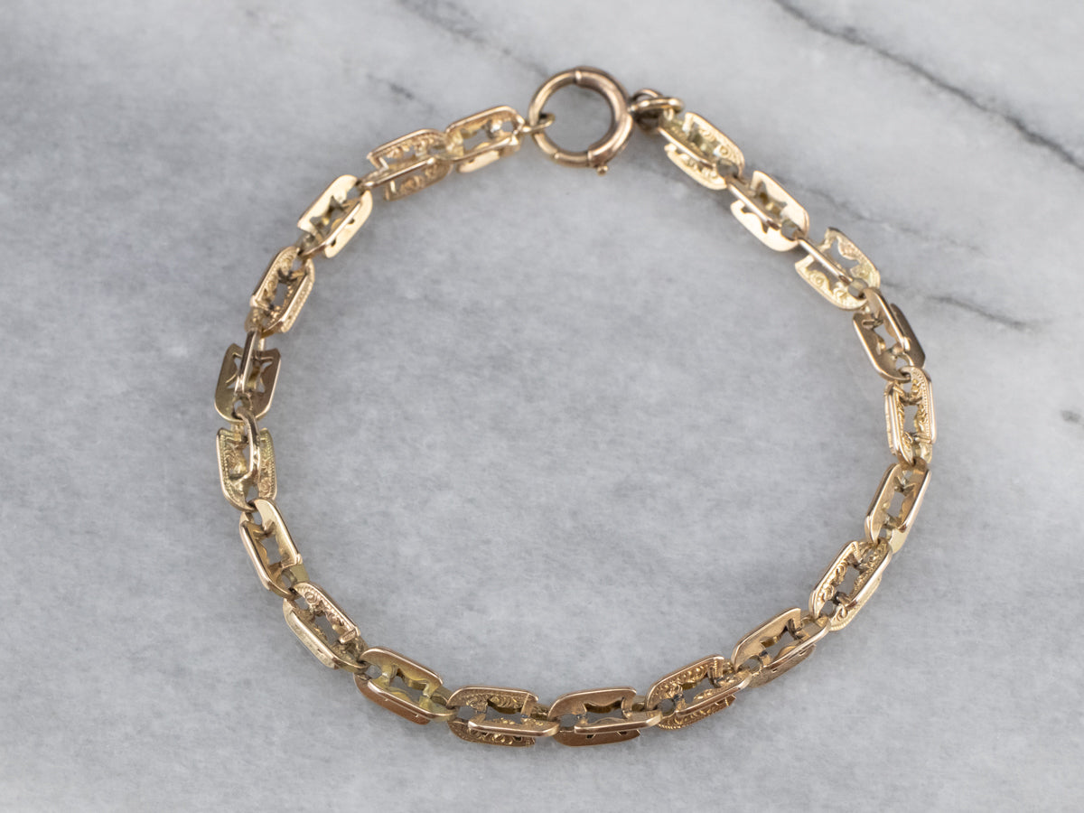 Antique 14k Yellow Gold Watch Chain Bracelet – Exeter Jewelers