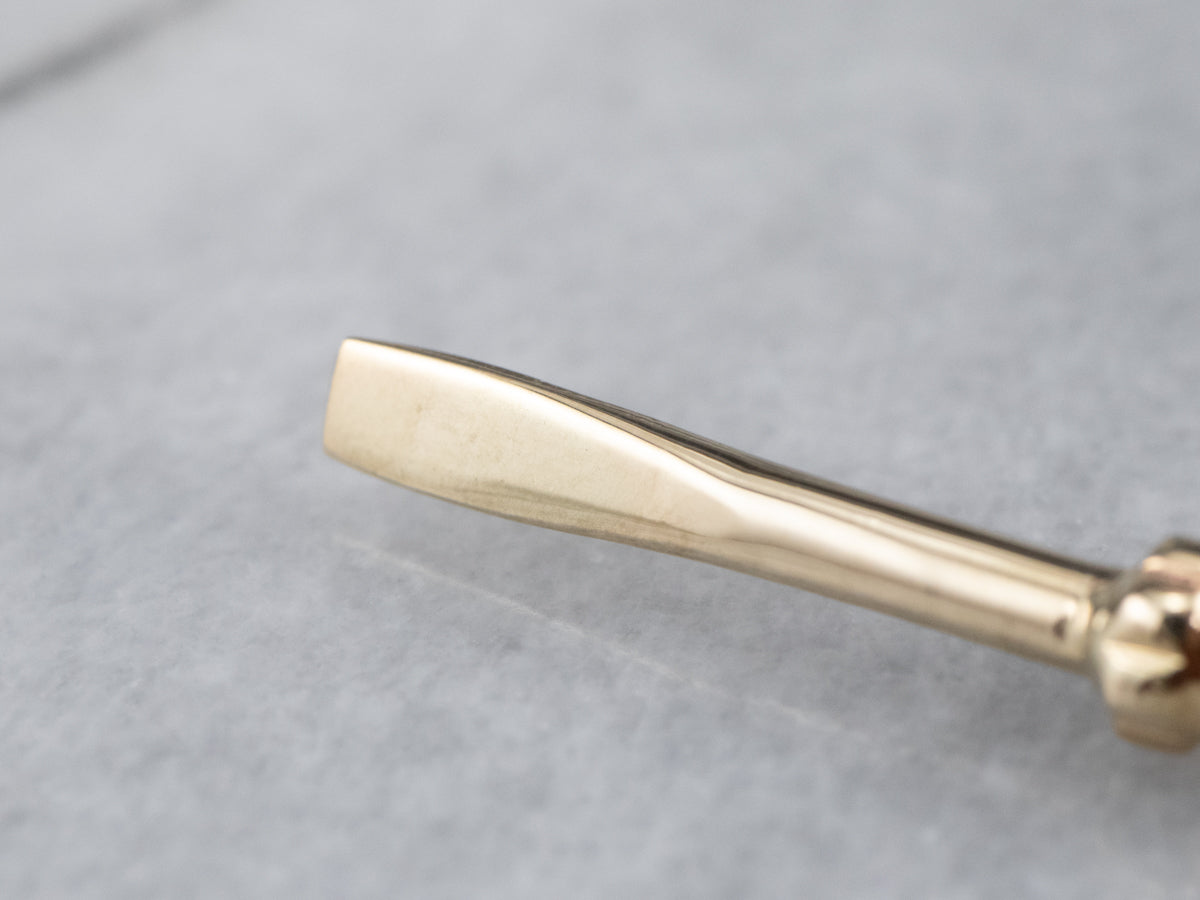 Colgante de destornillador de oro de 14 quilates