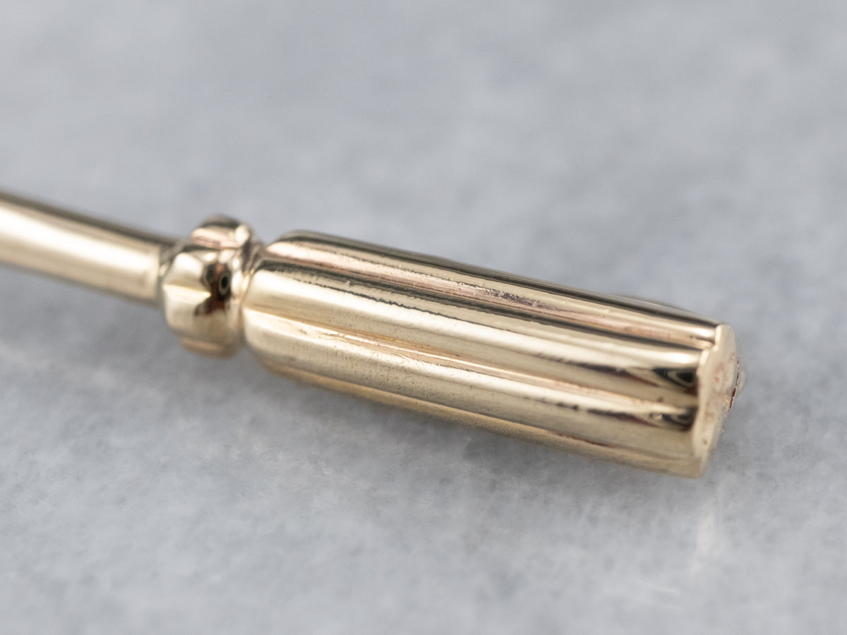 Colgante de destornillador de oro de 14 quilates