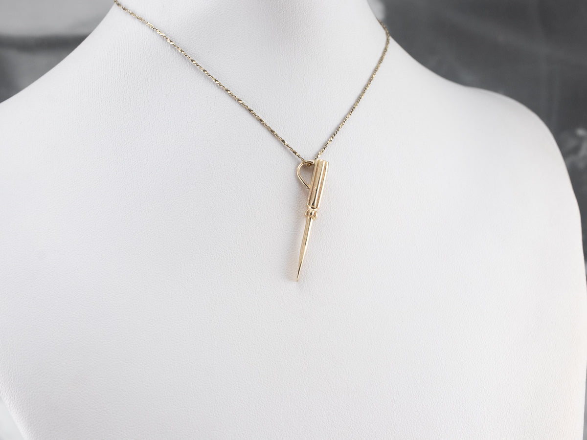 Colgante de destornillador de oro de 14 quilates