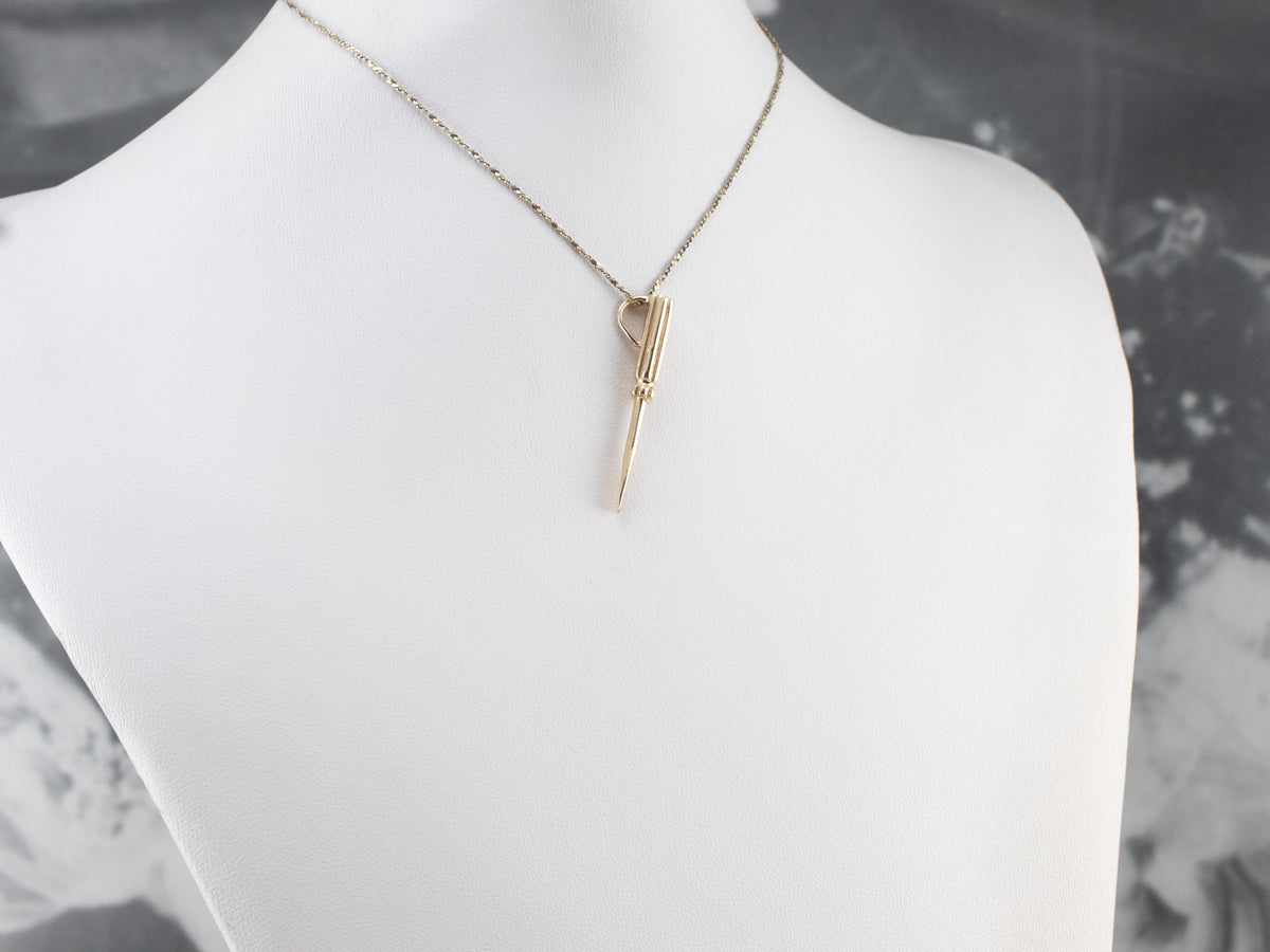 Colgante de destornillador de oro de 14 quilates